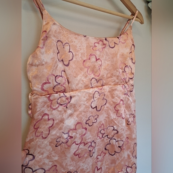 WILD Fable Dresses Women's Notch Slip Satin Barbiecore Pink Dress M - Picture 3 of 7